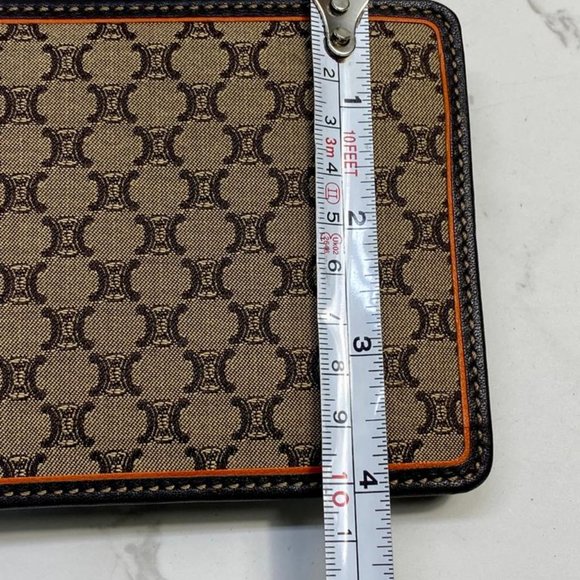 CELINE Monogram Unisex Canvas Blended Fabrics Leather Wallet - Picture 10 of 10